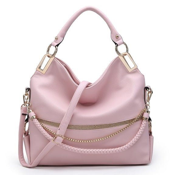 Dasein Hobo Bags for Women Soft Faux Leather Purses and Handbags Large Hobo Purse Shoulder Bag with Rhinestones
