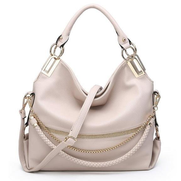 Dasein Hobo Bags for Women Soft Faux Leather Purses and Handbags Large Hobo Purse Shoulder Bag with Rhinestones