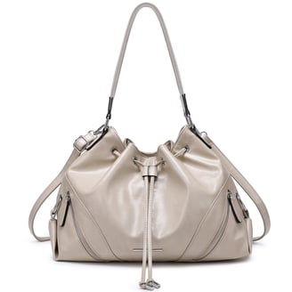 dasein faux leather convertible drawstring bucket bag and backpack Dooney & Bourke Florentine Hattie Handbag ShopCGX Silicone Grippers Help Keep Straps In Place Dasein Fashion Leather Convertible Drawstring
