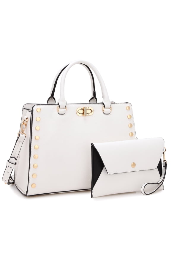 Purses and Handbags for Women Satchel Bags top Handle Shoulder Bag Work Tote Bag with Matching Wallet