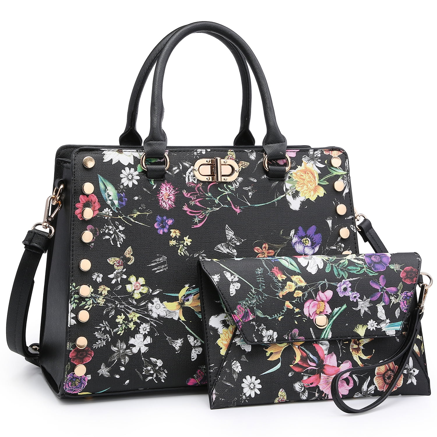 Dasein Purses and Handbags for Women Satchel Bags top Handle Shoulder Bag Work Tote Bag with Matching Wallet