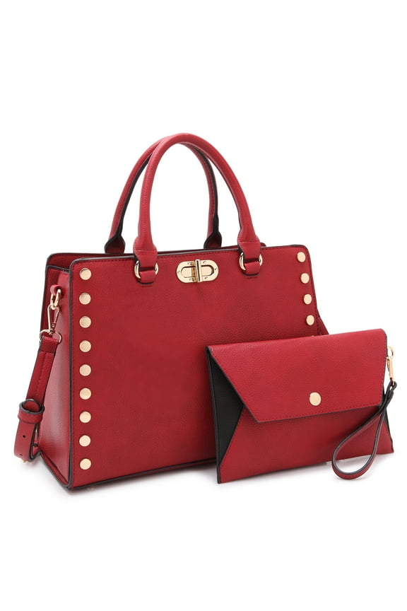 Purses and Handbags for Women Satchel Bags top Handle Shoulder Bag Work Tote Bag with Matching Wallet