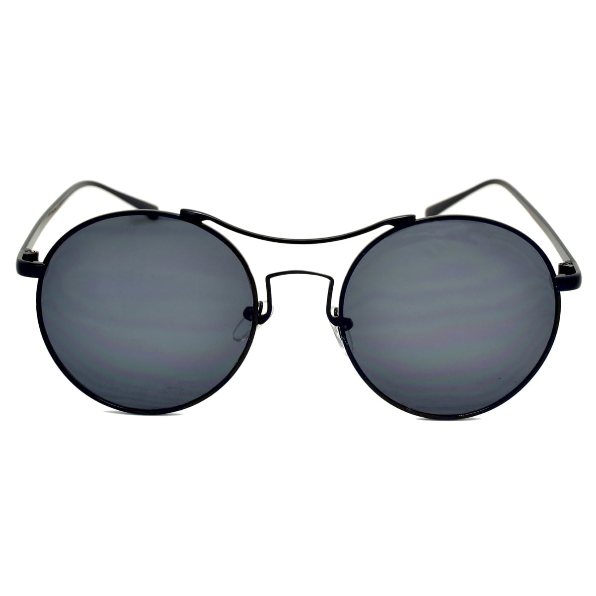 Dasein Retro Round UV400 Double Bridge Polarized Sunglasses 