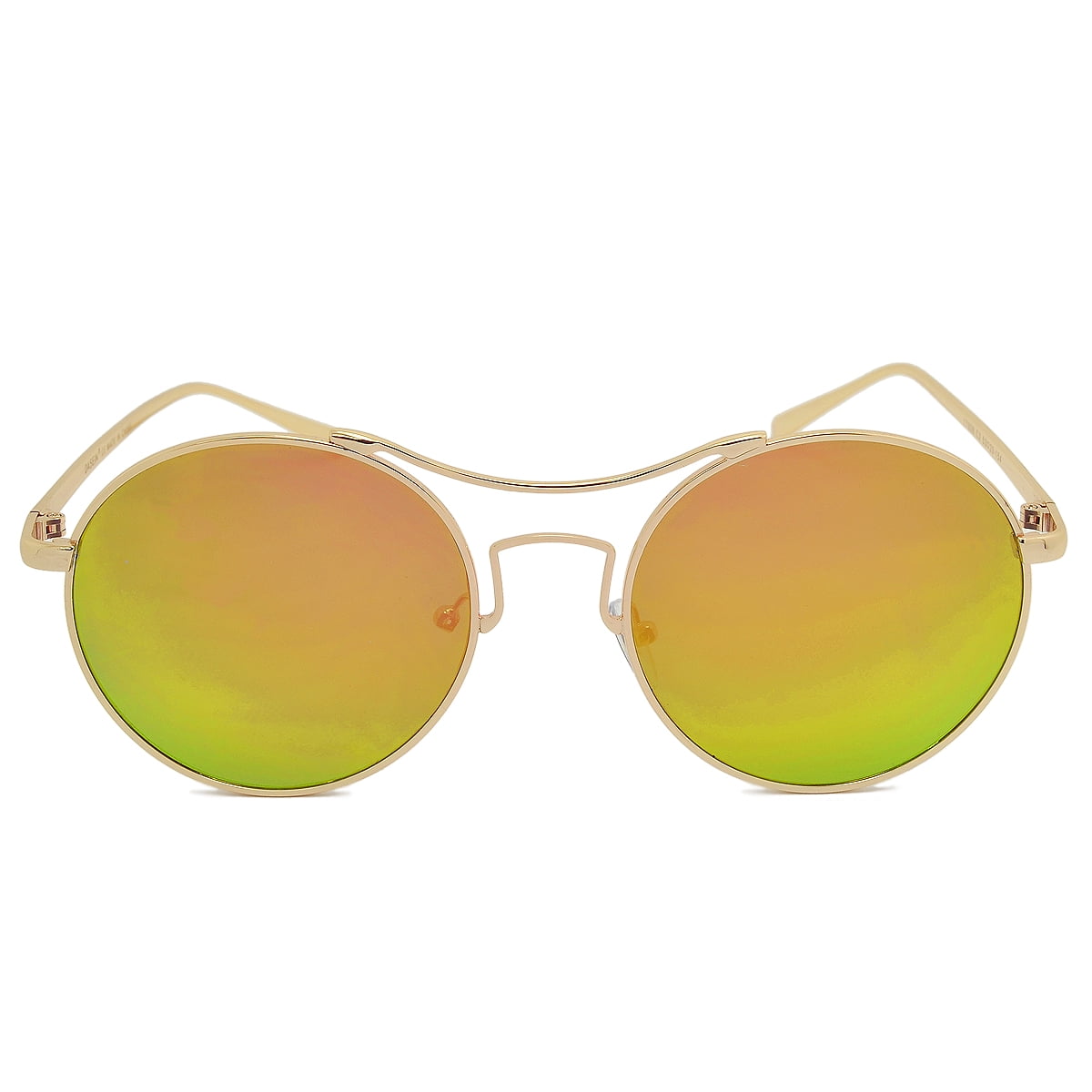 Dasein Retro Round UV400 Double Bridge Polarized Sunglasses - image 1 of 4
