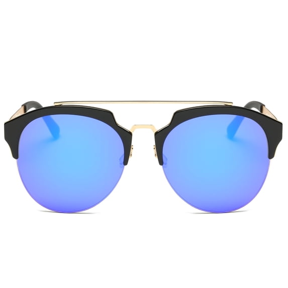 Dasein Semi Rimless Polarized Sunglasses Women Men Retro Sunglasses