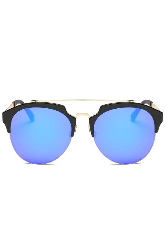 Semi Rimless Polarized Sunglasses Women Men Retro Sunglasses