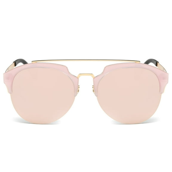 Dasein Semi Rimless Polarized Sunglasses Women Men Retro Sunglasses