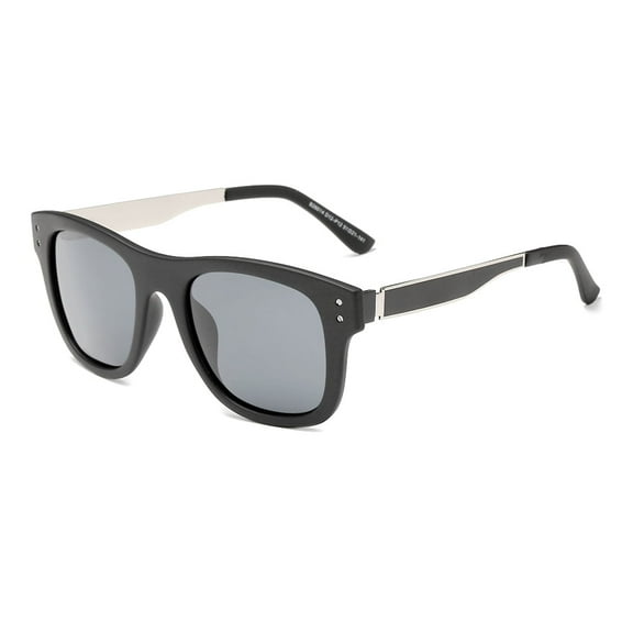 Dasein Square Polarized Sunglasses with Thick Metal Arms