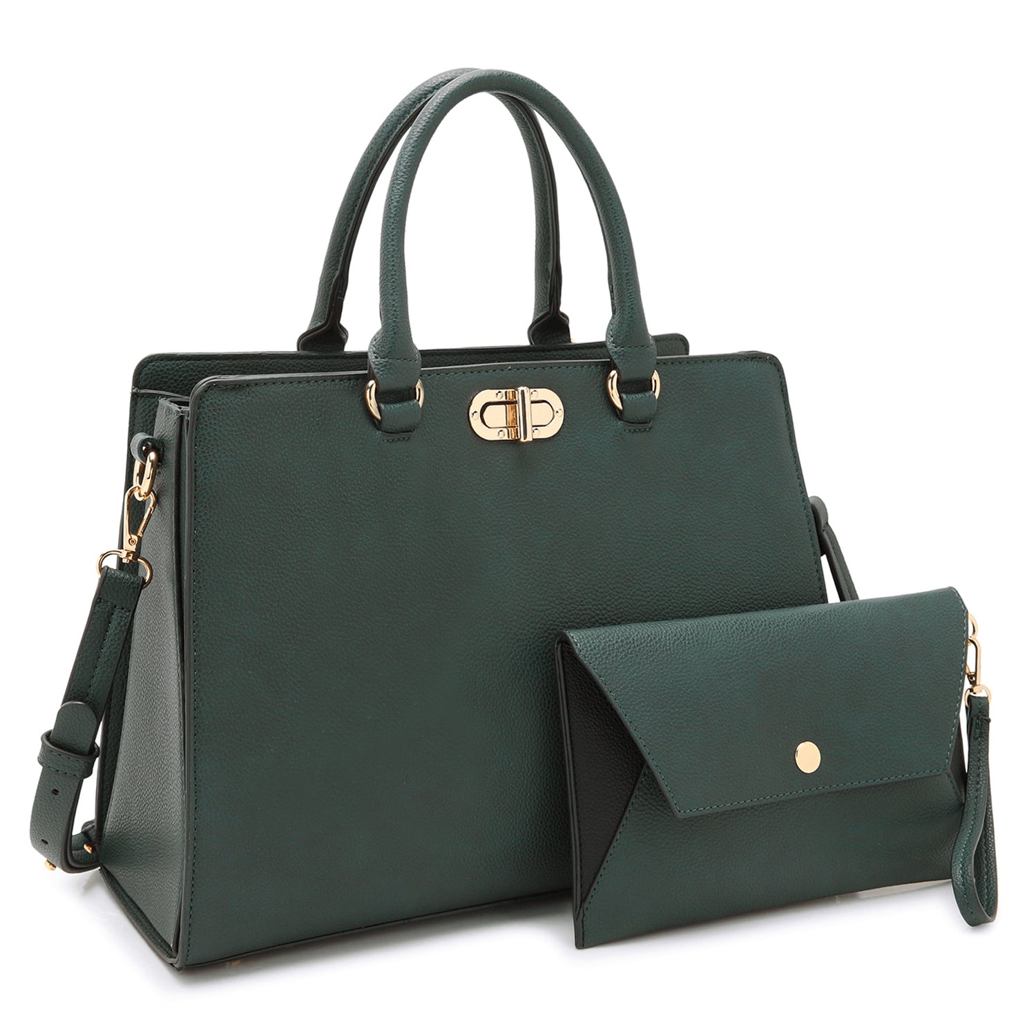 Dasein Women Handbags Fashion Satchel Purses Top Handle Tote Work Bags Shoulder Bags with Matching Clutch