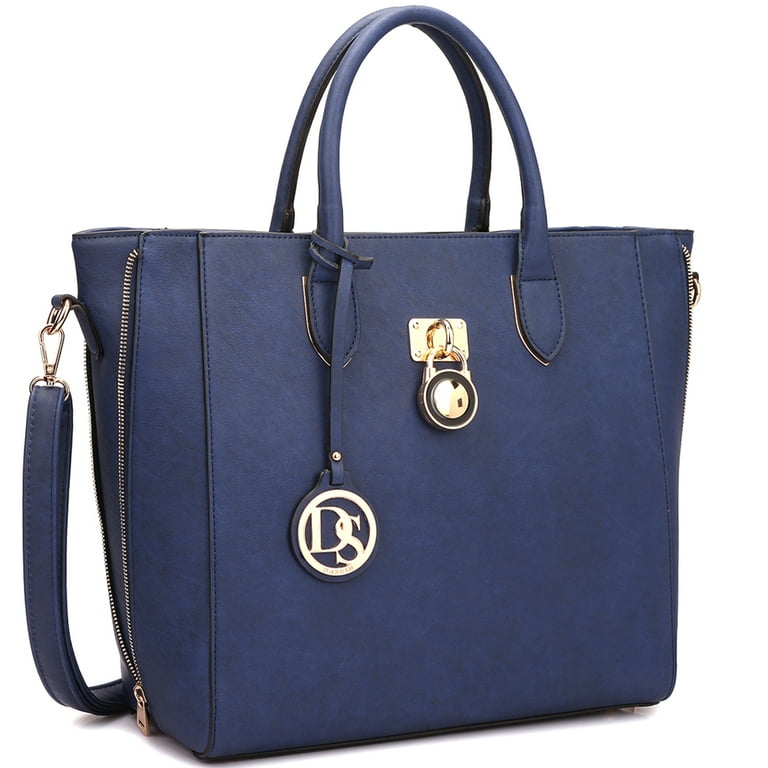 Dasein Large Vegan Leather Tote Shoulder Bag Women s Work Handbag with Top Handle and Satchel Design Walmart