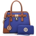 thumbnail image 1 of Dasein Women Handbags Top Handle Satchel Purse Shoulder Bag Briefcase Hobo Bag Set 2Pcs, 1 of 8
