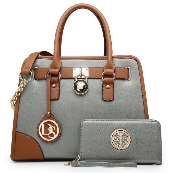 Dasein Women Handbags Top Handle Satchel Purse Shoulder Bag Briefcase Hobo Bag Set 2pcs