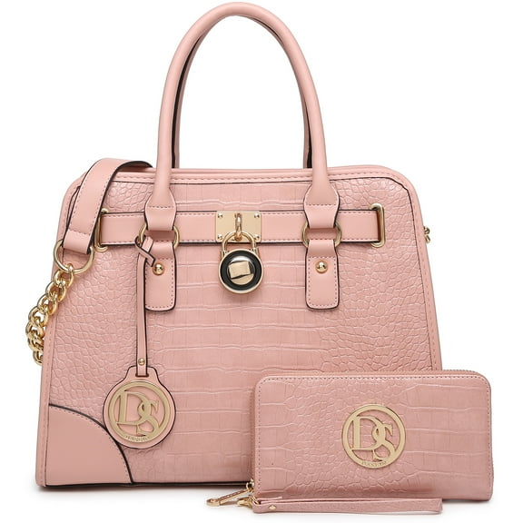 Dasein Women Handbags Top Handle Satchel Purse Shoulder Bag Briefcase Hobo Bag Set 2pcs