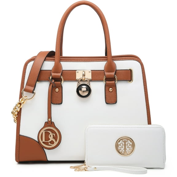 Dasein Women Handbags Top Handle Satchel Purse Shoulder Bag Briefcase Hobo Bag Set 2pcs