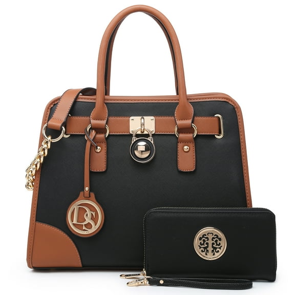 Dasein Women Handbags Top Handle Satchel Purse Shoulder Bag Briefcase Hobo Bag Set 2pcs