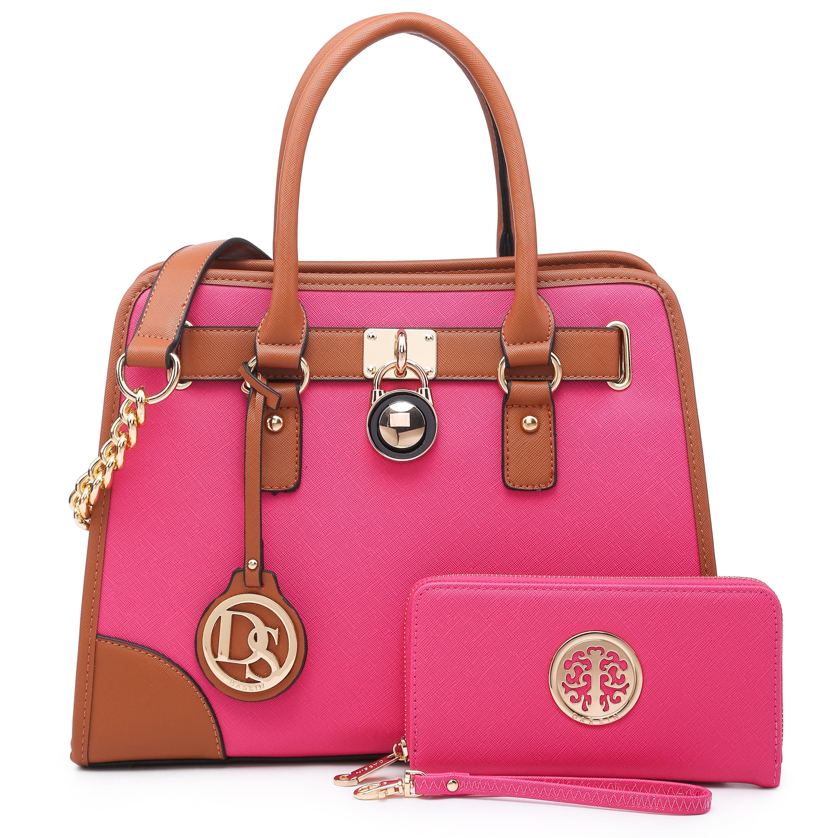 Dasein Women Handbags Top Handle Satchel Purse Shoulder Bag Briefcase Hobo Bag Set 2pcs
