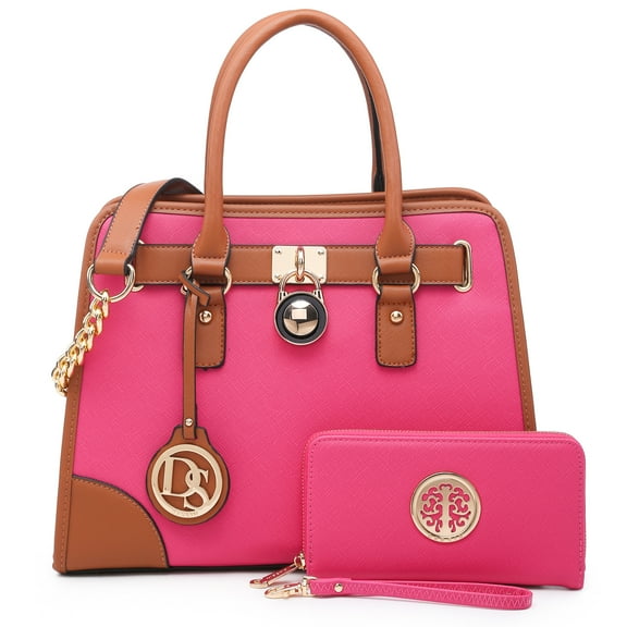 Dasein Women Handbags Top Handle Satchel Purse Shoulder Bag Briefcase Hobo Bag Set 2pcs