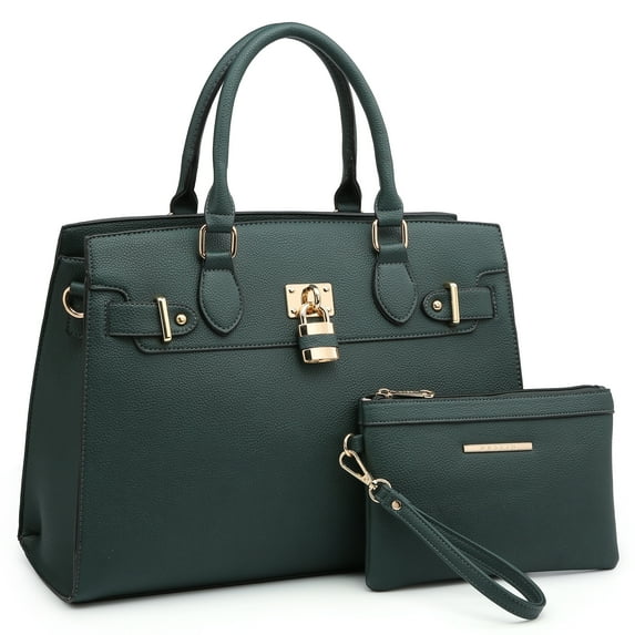 Dasein Women Handbags and Purses Ladies Shoulder Bag Top Handle Satchel Tote Work Bag with Matching Clutch