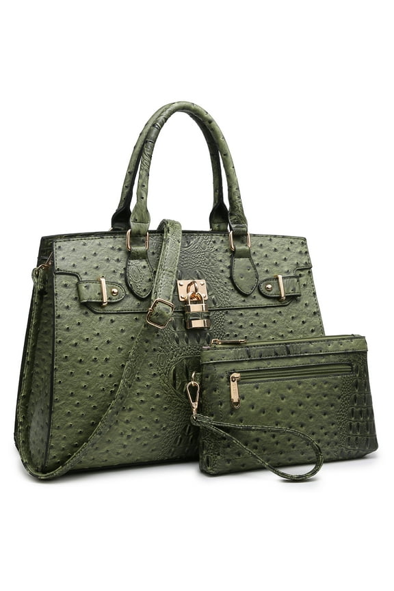 Women Handbags and Purses Ladies Shoulder Bag Top Handle Satchel Tote Work Bag with Matching Clutch