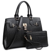 Women Handbags and Purses Ladies Shoulder Bag Top Handle Satchel Tote Work Bag with Matching Clutch