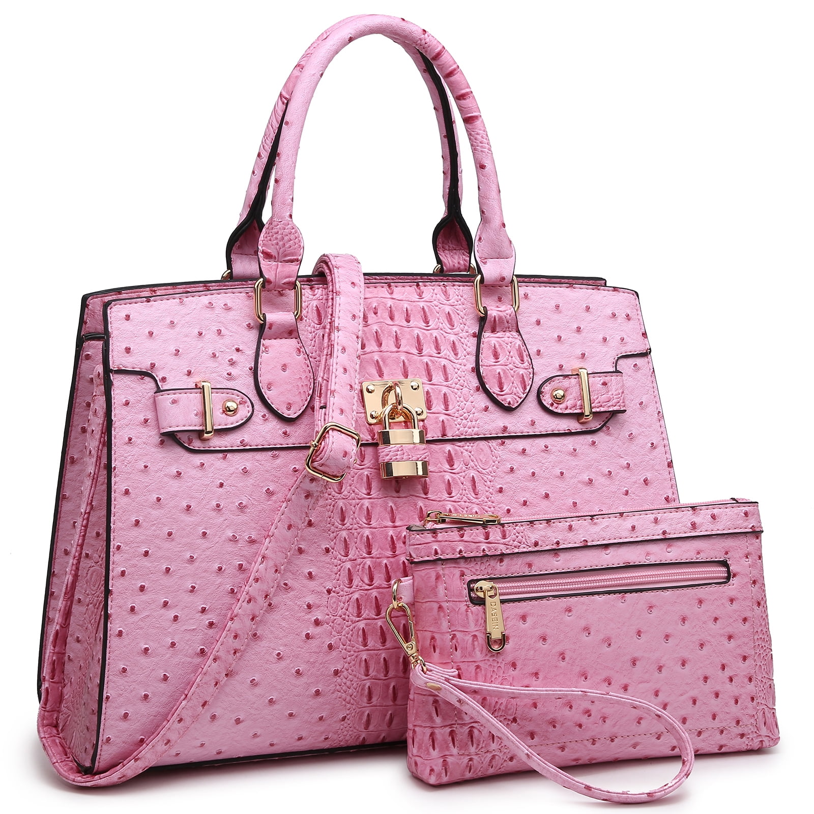 Dasein Women Handbags and Purses Ladies Shoulder Bag Top Handle Satchel Tote Work Bag with Matching Clutch