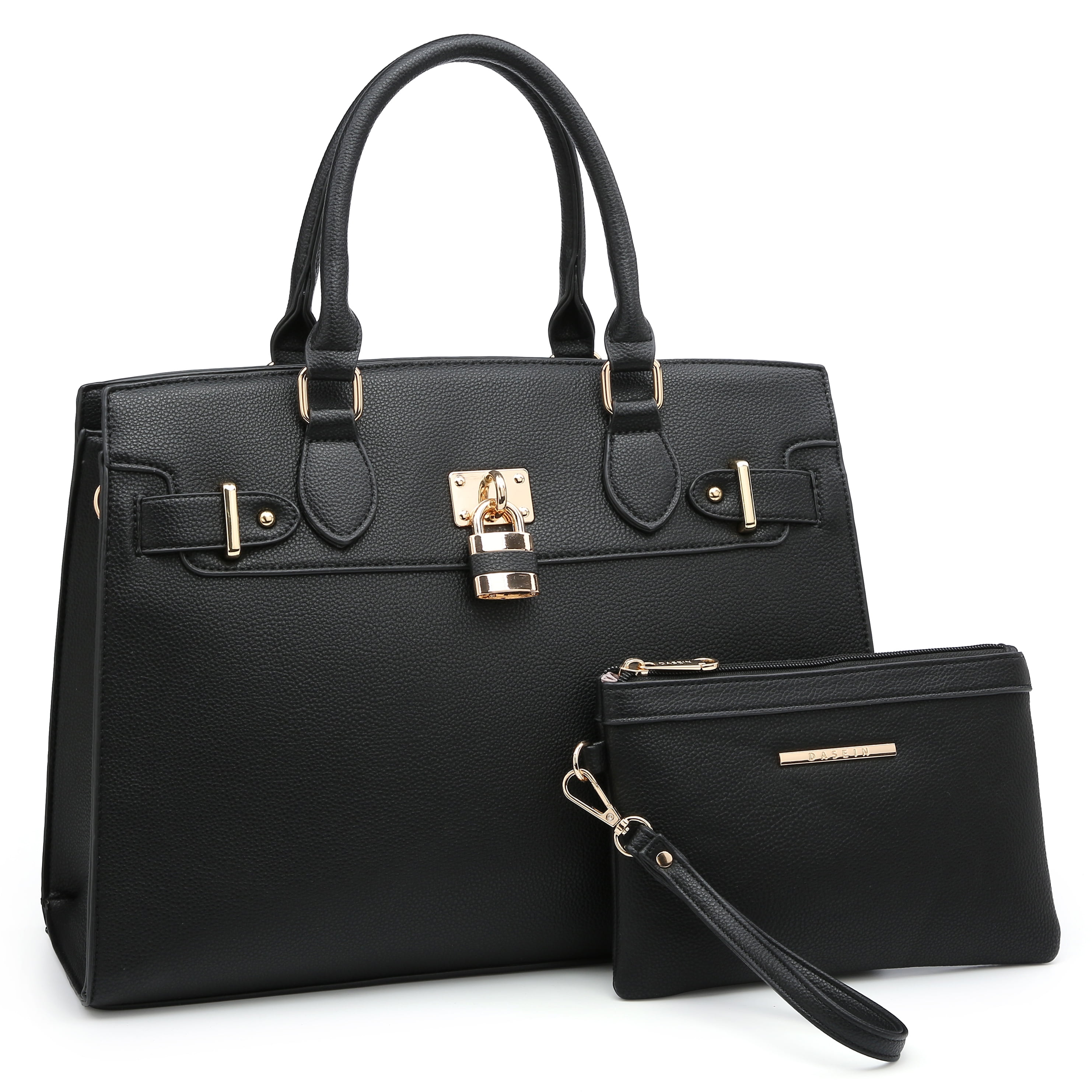 Dasein Women Handbags and Purses Ladies Shoulder Bag Top Handle Satchel Tote Work Bag with Matching Clutch