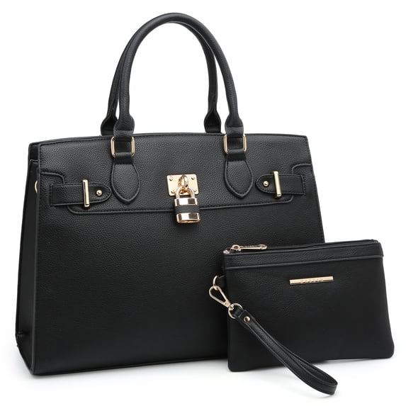 Dasein Women Handbags and Purses Ladies Shoulder Bag Top Handle Satchel Tote Work Bag with Matching Clutch