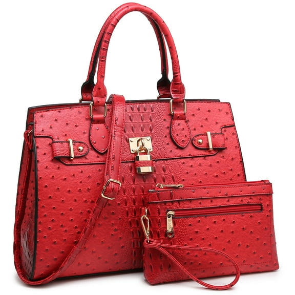Dasein Women Handbags and Purses Ladies Shoulder Bag Top Handle Satchel Tote Work Bag with Matching Clutch