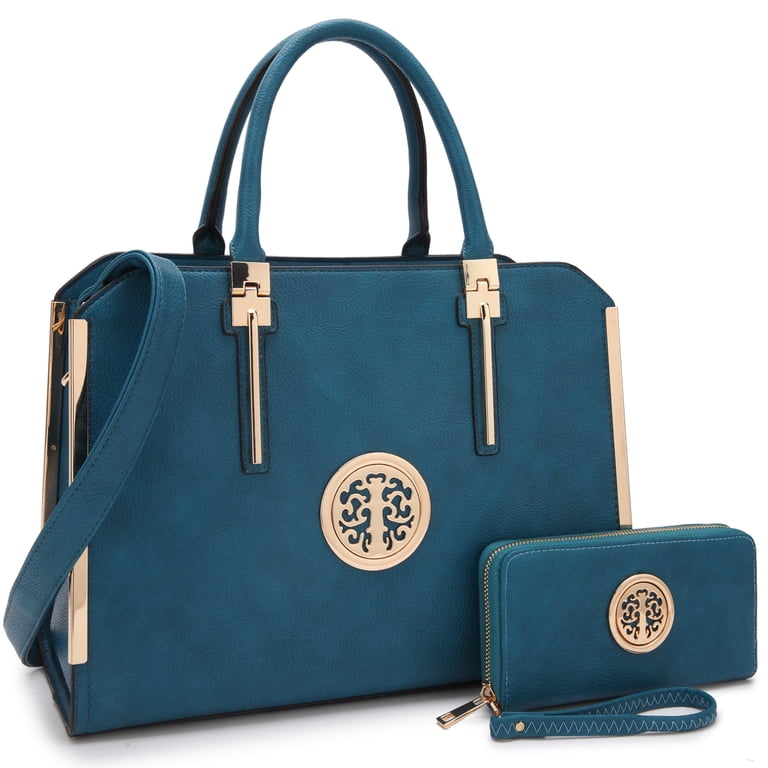 Dasein Large Vegan Leather Handbag, Satchel Work Bag with  display picture 1