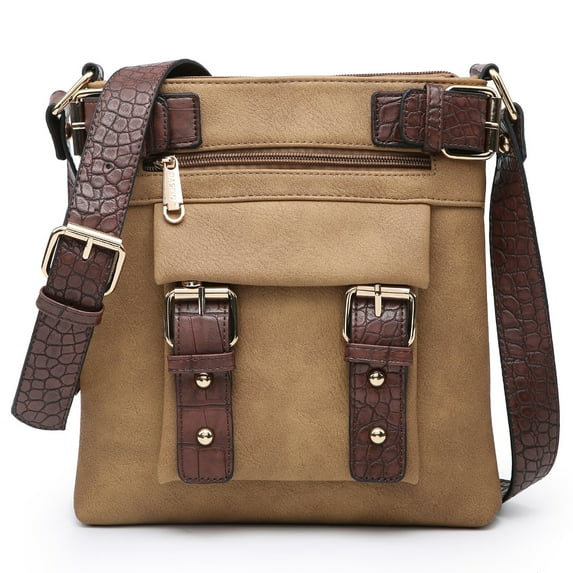 Dasein Women Lightweight Crossbody Bags Soft Vegan Leather Messenger Bag Shoulder Bag Travel Purse