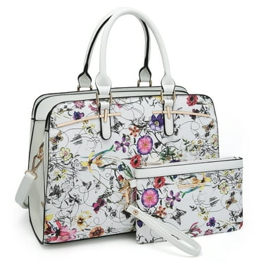 Dasein Women Satchel Handbags Shoulder Purses Totes Top Handle Bags With Matching Wallet