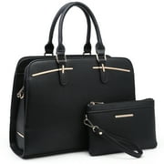 Dasein Women Satchel Handbags Shoulder Purses Totes Top Handle Bags With Matching Wallet