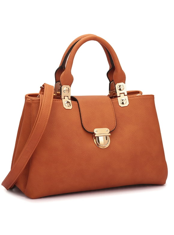 Dasein Women Satchel Handbags Top Handle Purse Medium Tote Bag Vegan Leather Shoulder Bag