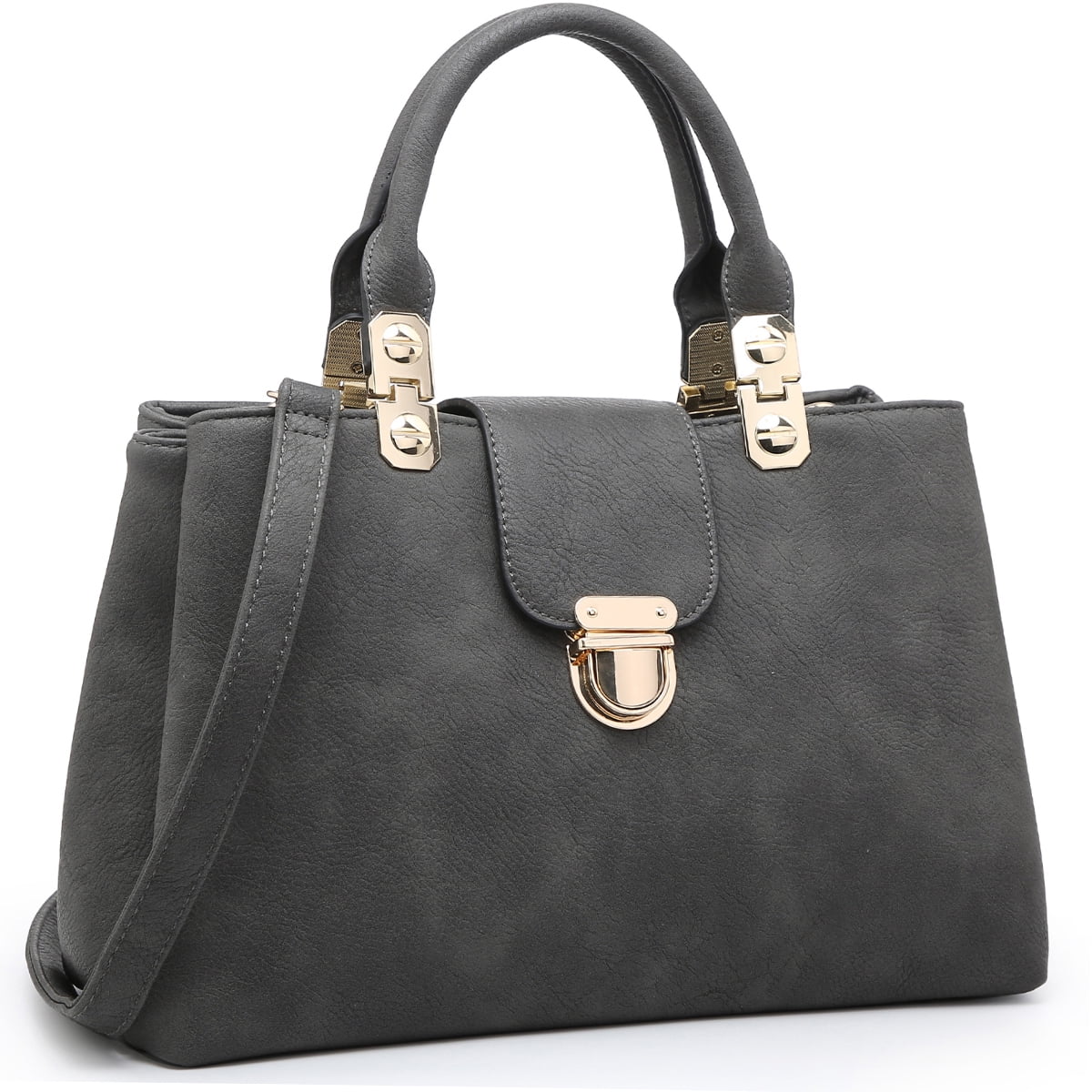 Dasein Women Satchel Handbags Top Handle Purse Medium Tote Bag Vegan Leather Shoulder Bag