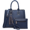 thumbnail image 1 of Dasein Women Satchel Handbags Vegan Leather Purses Tassel Shoulder Bags Work Tote for Ladies with Long Strap, 1 of 7