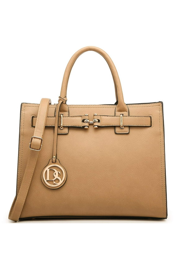 Women Satchel Purses Handbags Belted Top-handle Work Tote Shoulder Bags with Long Strap