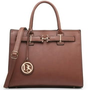 DASEIN Women Satchel Purses Handbags Belted top-Handle Work Tote Shoulder Bags with Long Strap