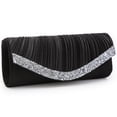thumbnail image 1 of Dasein Women Satin Evening Bags Rhinestone Clutch Purses for Wedding Party Formal Dressy Handbag with Shoulder Chain, 1 of 7