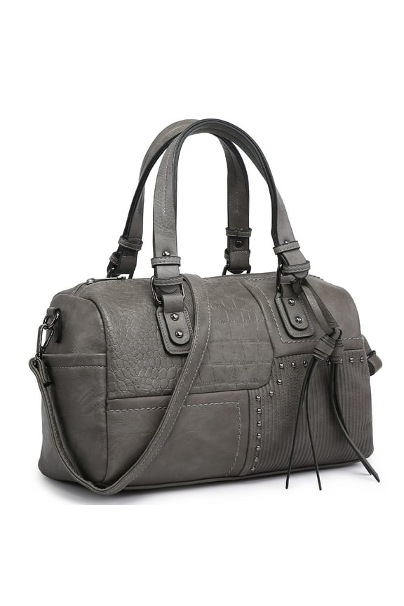 Women Soft Vegan Leather Barrel Bags Large Top Handle Totes Satchel Handbags Shoulder Purse