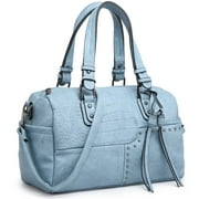Women Soft Vegan Leather Barrel Bags Large Top Handle Totes Satchel Handbags Shoulder Purse