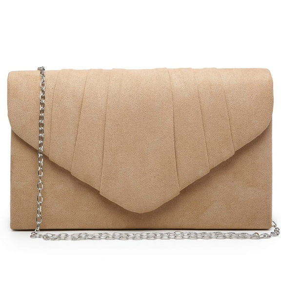 Dasein Women's Evening Bag Pleated Envelope Clutch Handbag Wedding Party Bridal Purse