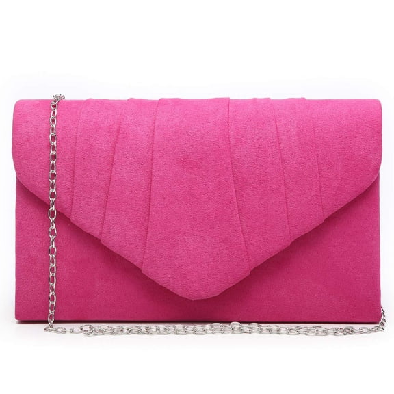 Dasein Women's Evening Bag Pleated Envelope Clutch Handbag Wedding Party Bridal Purse