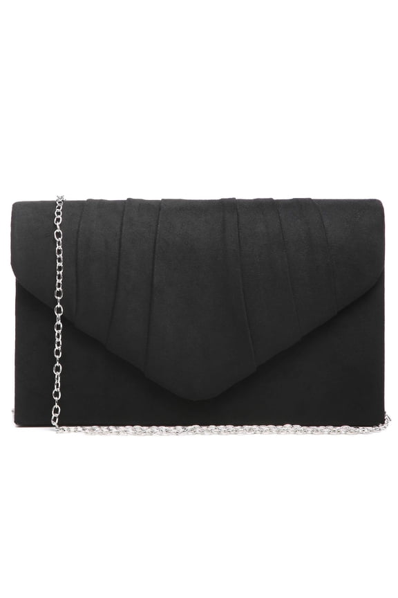 Women's Evening Bag Pleated Envelope Clutch Handbag Wedding Party Bridal Purse