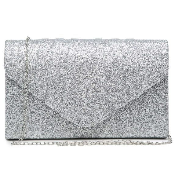 Dasein Women's Evening Bag Pleated Envelope Clutch Handbag Wedding Party Bridal Purse