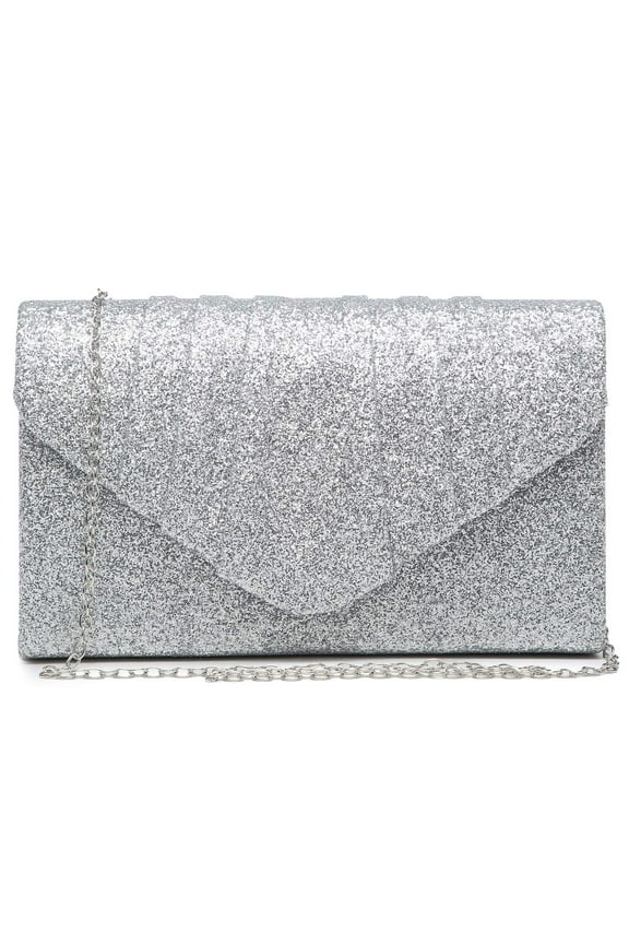Women's Evening Bag Pleated Envelope Clutch Handbag Wedding Party Bridal Purse