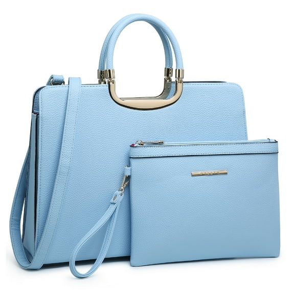 Dasein Womens Handbag Top Handle Shoulder Bag Tote Satchel Purse Work Bag with Matching Wallet