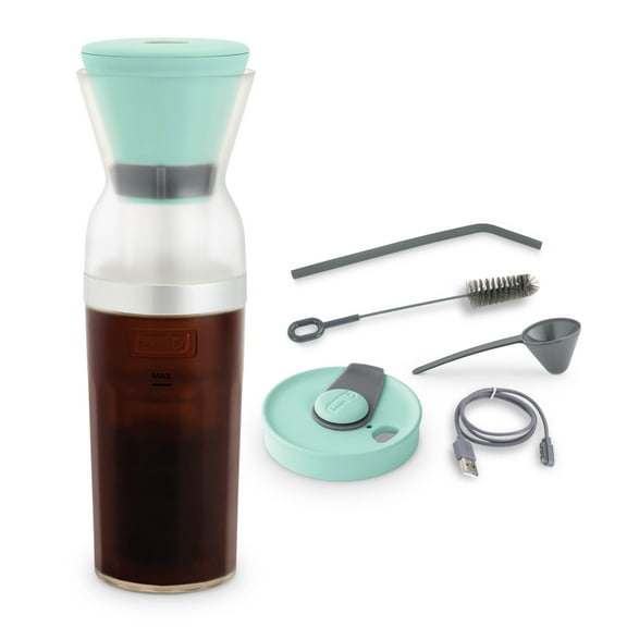 Dash Brew2Go™ Portable Cold Brew System, Makes 1.5 Cups Coffee, Aqua