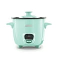 thumbnail image 1 of Dash 2-Cup Mini Electric Rice Cooker, Aqua - Nonstick Interior, 1 of 8