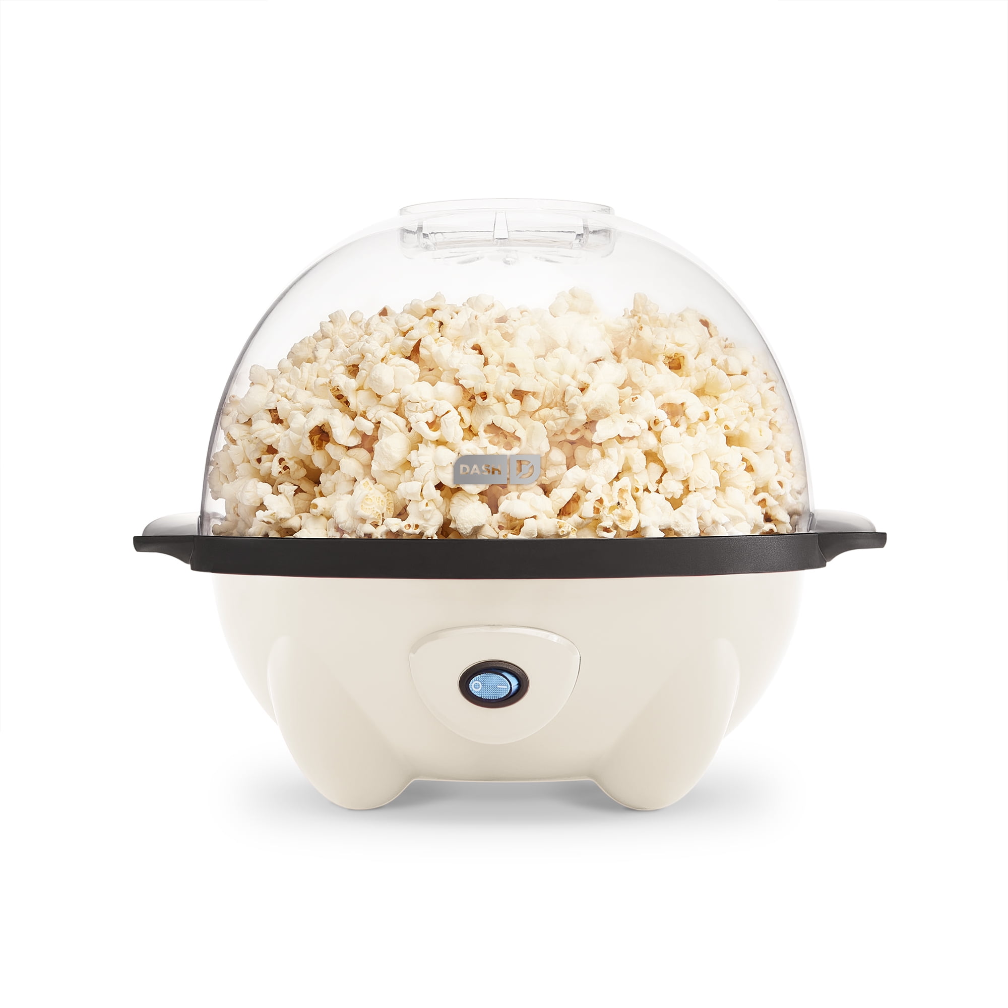 Dash 4.5qt Stirring Electric Popcorn Maker with Lid for Serving Bowl & Convenient Storage, 18 Cups - Cream - New