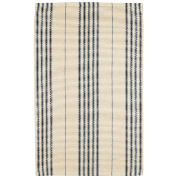 Dash & Albert Conway Handwoven Cotton Rug, 3' x 5', Blue